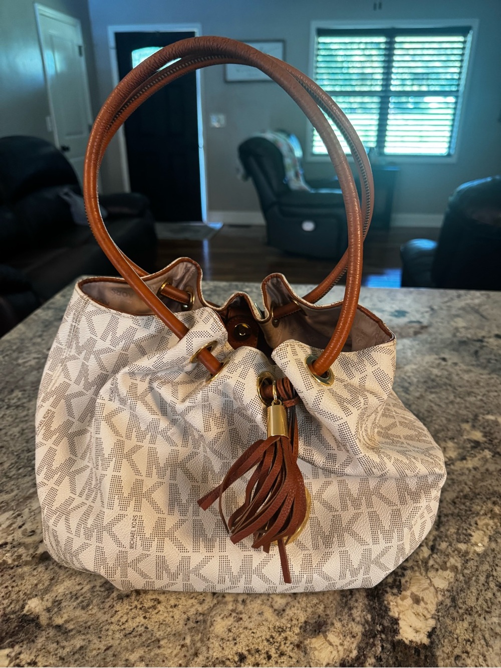 Micheal Kors Tote Bag with Tassel Accent